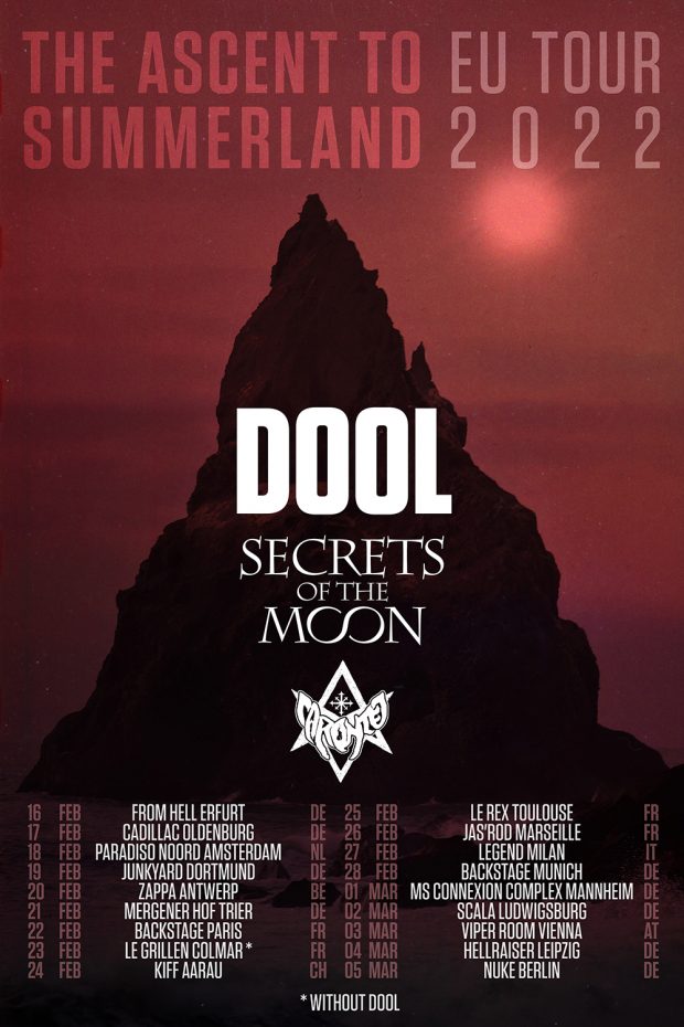 DOOL and SECRETS OF THE MOON release new co-headliner show dates