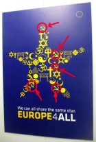 Skandalą sukėlęs "Naujosios Europos Sąjungos" plakatas. http://americandigest.org pieš.